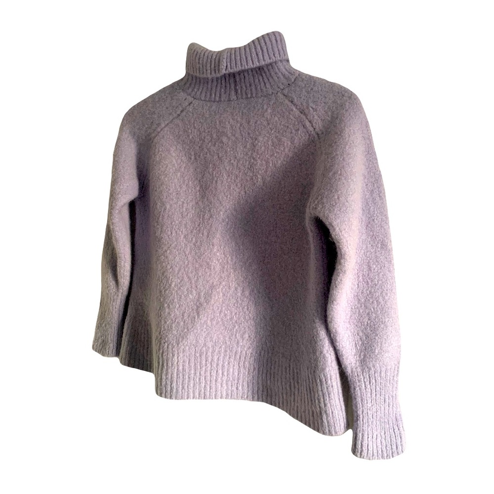 Babaton 100% Alpaca Turtleneck Sweater Light Purple XS